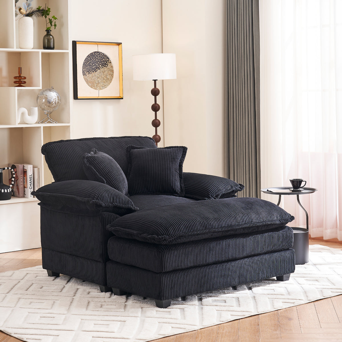46.9'' Oversized Modular Combo Sofa with Ottoman