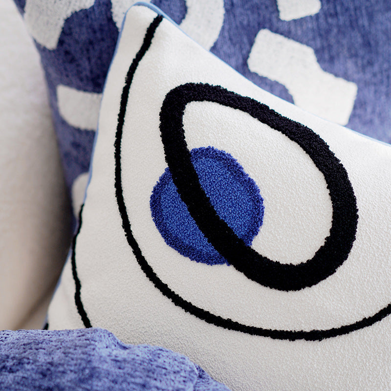 Original Simple Modern Blue High-End Luxury Sofa Living Room Pillow Cover Cushion Pillow Model Room Homestay Bed