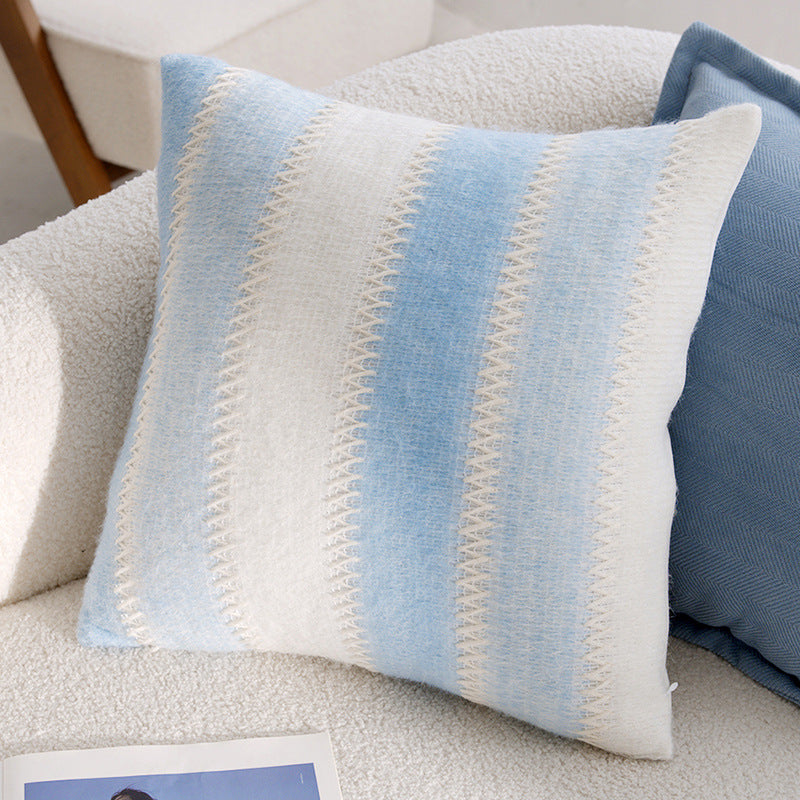 Vintage  Cartoon Cream Blue Cushion Pillow Sofa  Pillow Cover Bed