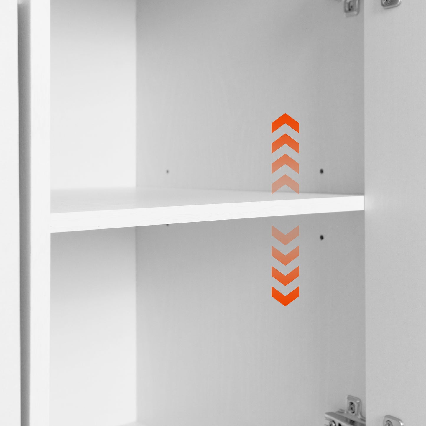 White Kitchen Island with Trash Cabinet & Drop Leaf