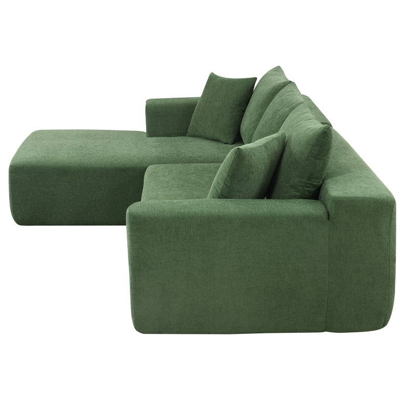 109" Modular L-Shape Sectional Sofa Set - 2PC Living Room Couch, Cream