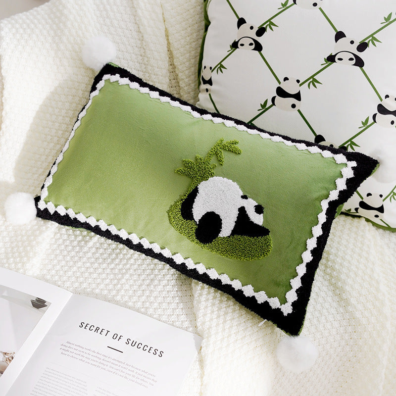 Cute Panda High-End Children's Pillowcase Ins Style Animal Living Room Sofa Pillow Bed Core Cushion Pillow