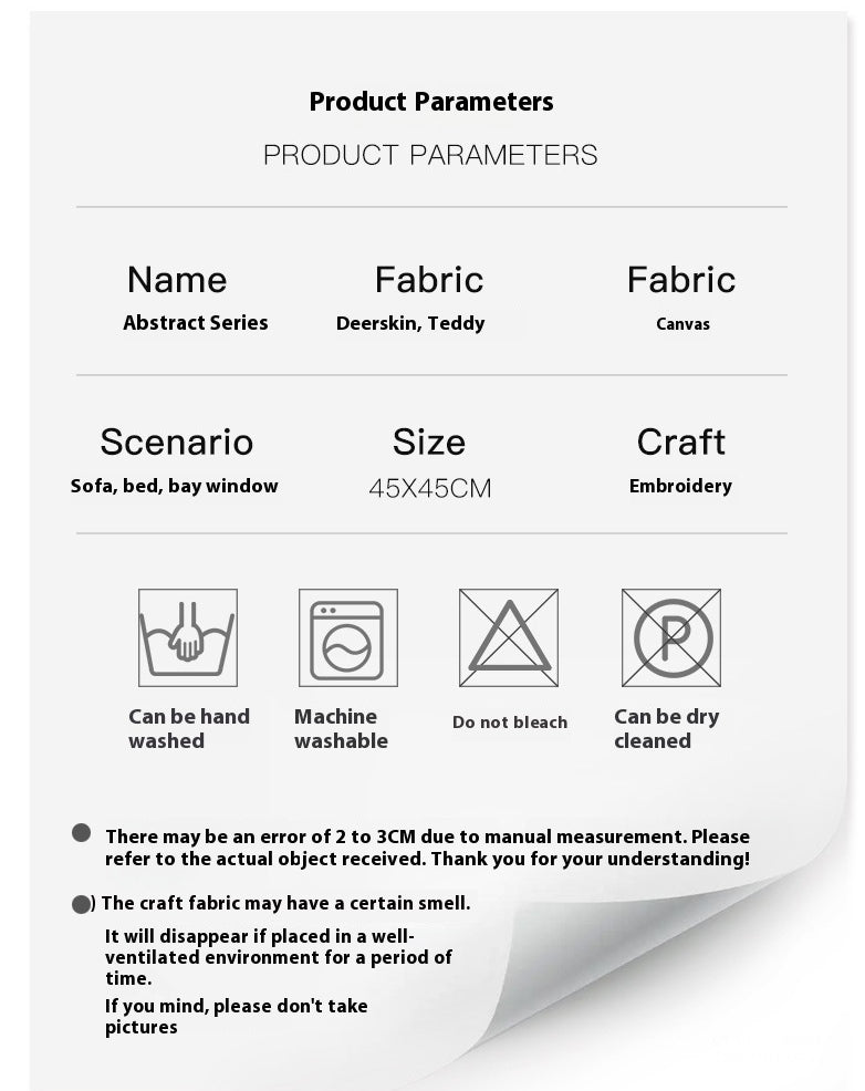 Ins Style Pink Cute Rabbit Pillowcase for Children's Bedroom Headboard Cushion Living Room Sofa Round Pillow