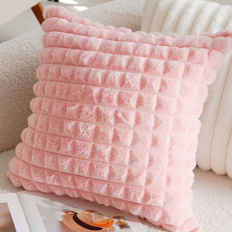 Pink Pastoral Pillow Cover – French Cream Style Cushion for Sofa or Bed – No Insert