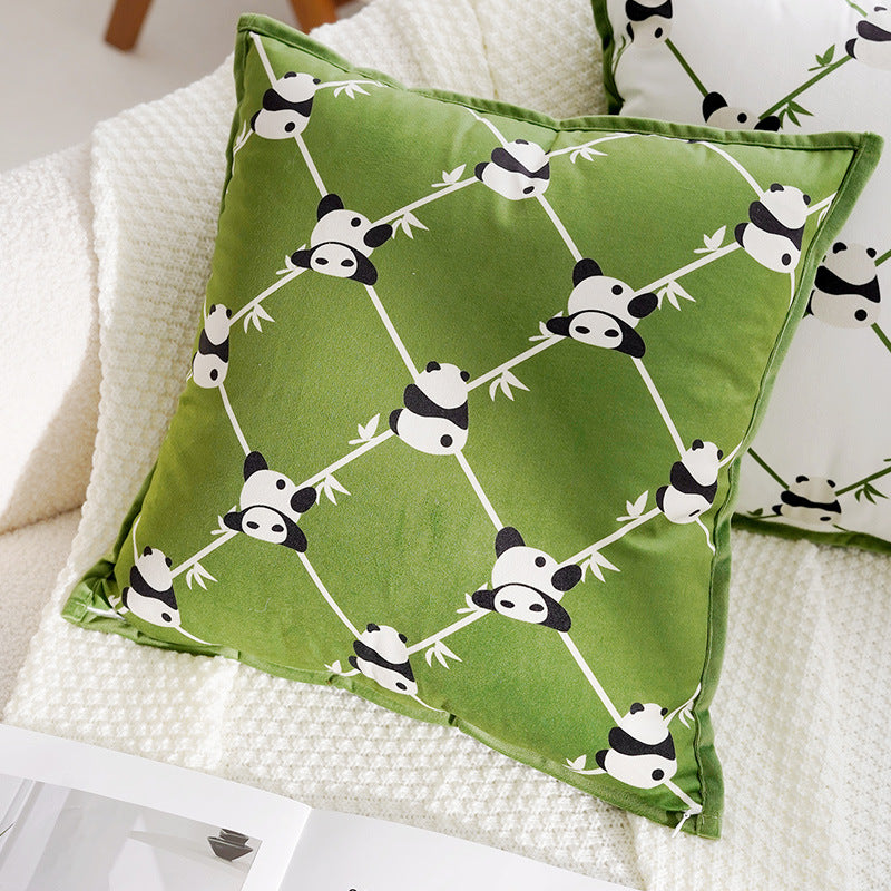 Cute Panda High-End Children's Pillowcase Ins Style Animal Living Room Sofa Pillow Bed Core Cushion Pillow