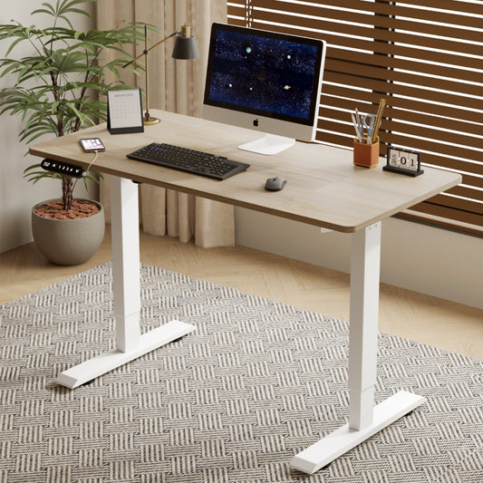 48" Electric Standing Desk Oak | Height Adjustable Office Table