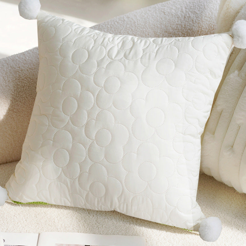 Green & Cream Wind Chime Pillow Cover – Cozy Sofa/Window Cushion – No Insert