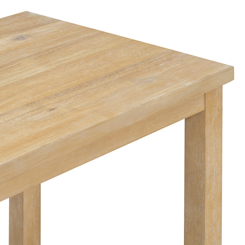 5-Piece Counter Height Dining Set - Natural Wood Table with 4 Chairs