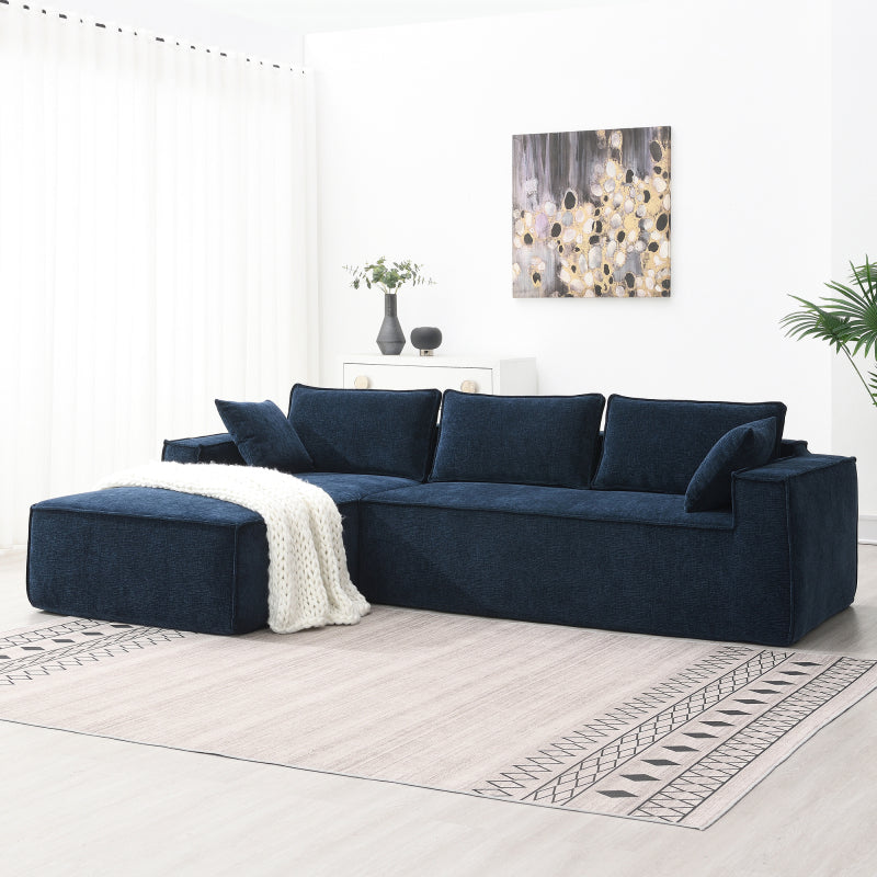 109" Modular L-Shape Sectional Sofa Set - 2PC Living Room Couch, Cream