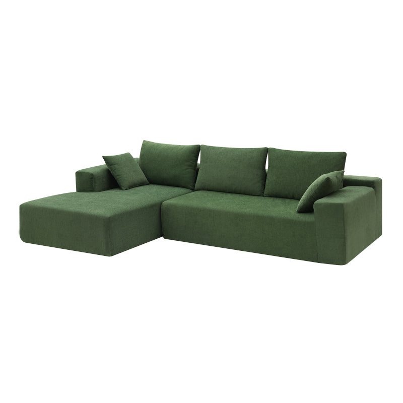 109" Modular L-Shape Sectional Sofa Set - 2PC Living Room Couch, Cream