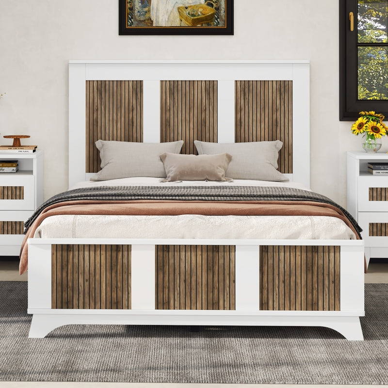 4-Piece Queen Bed Set | Platform Bed w Storage, Nightstand & Dresser
