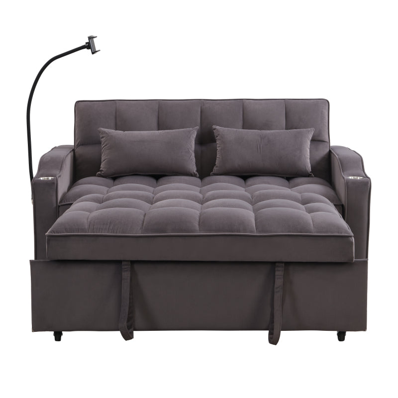 Sofa Bed with Trundle Charcoal Grey