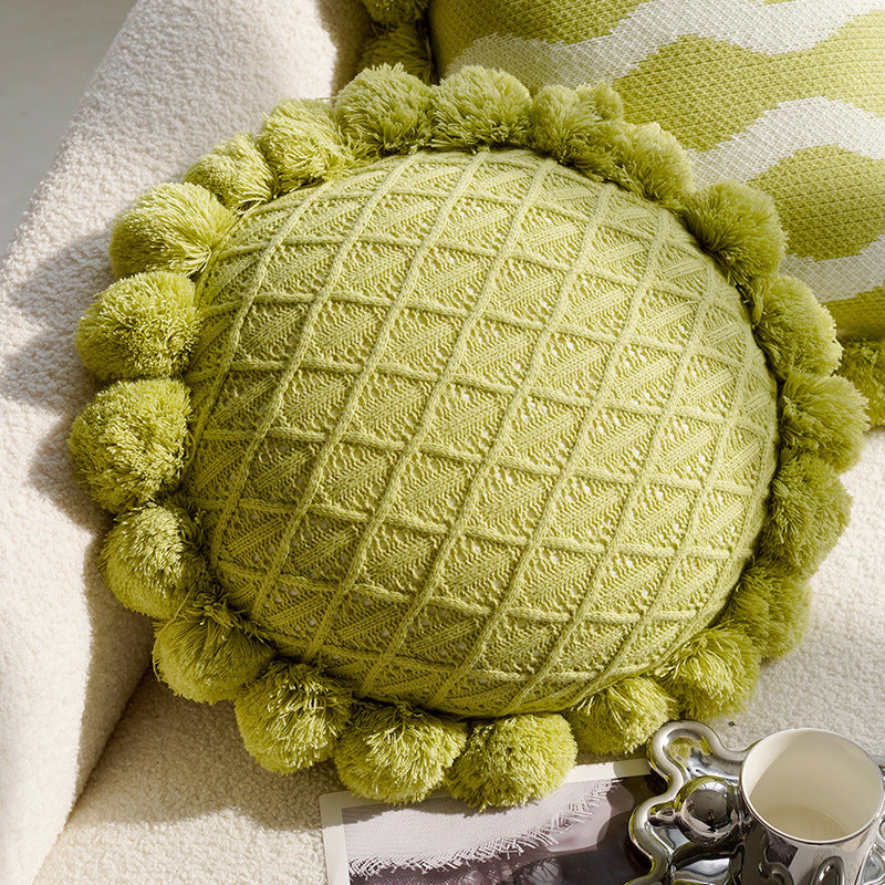 Green Bird Luxury Living Room Cushion Office Pillow Cover Pillowcase Homestay Sofa Waist Pillow Bay Window Cushion Bed