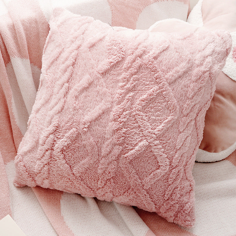 Pink Pastoral Pillow Cover – French Cream Style Cushion for Sofa or Bed – No Insert