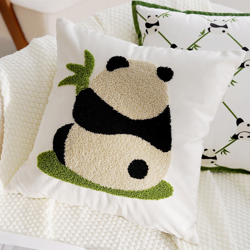 Cute Panda High-End Children's Pillowcase Ins Style Animal Living Room Sofa Pillow Bed Core Cushion Pillow