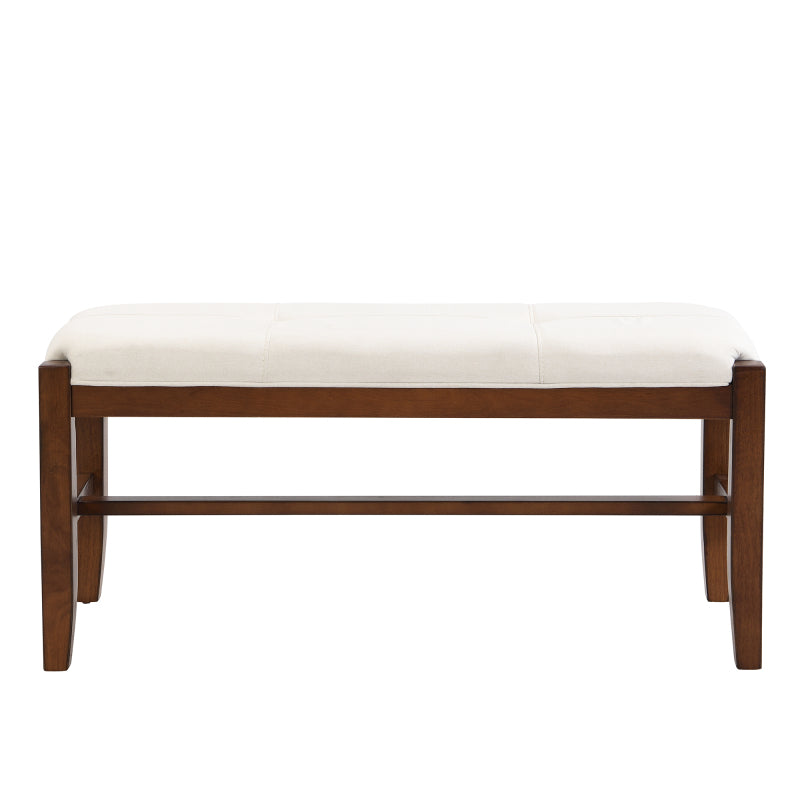 4-Piece Modern Dining Set - Faux Marble Table with 2 Chairs & Bench