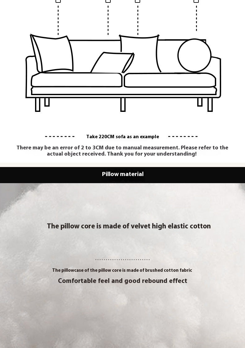 Cream & Gray Patchwork Pillow Cover – Nordic Modern Luxury Cushion – No Insert