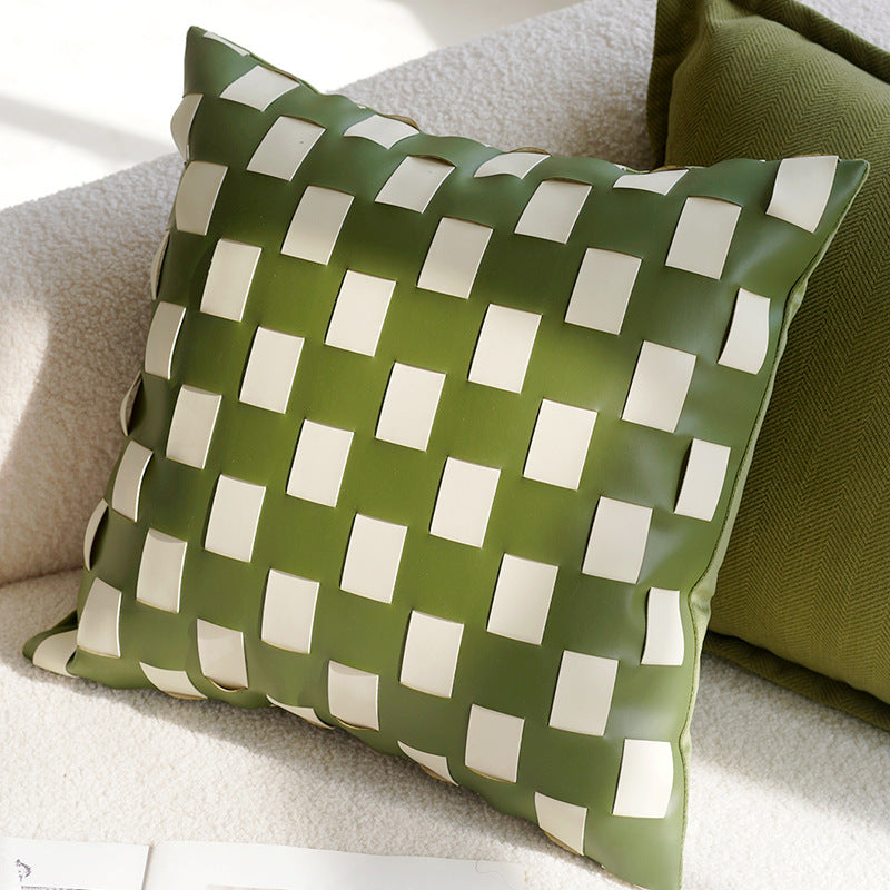 Green & Cream Wind Chime Pillow Cover – Cozy Sofa/Window Cushion – No Insert