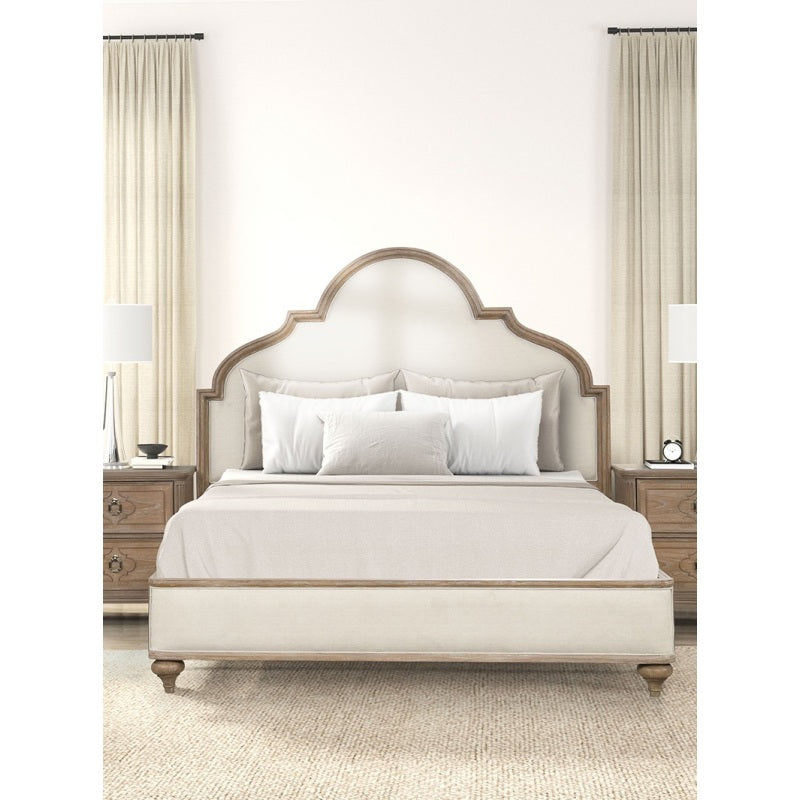 Rustic Oak 3-Piece Queen Bed Set | Solid Wood w/ Unique Legs & USB Ports