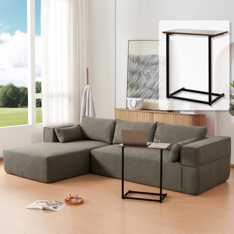 109" Modular L-Shape Sectional Sofa Set - 2PC Living Room Couch, Cream