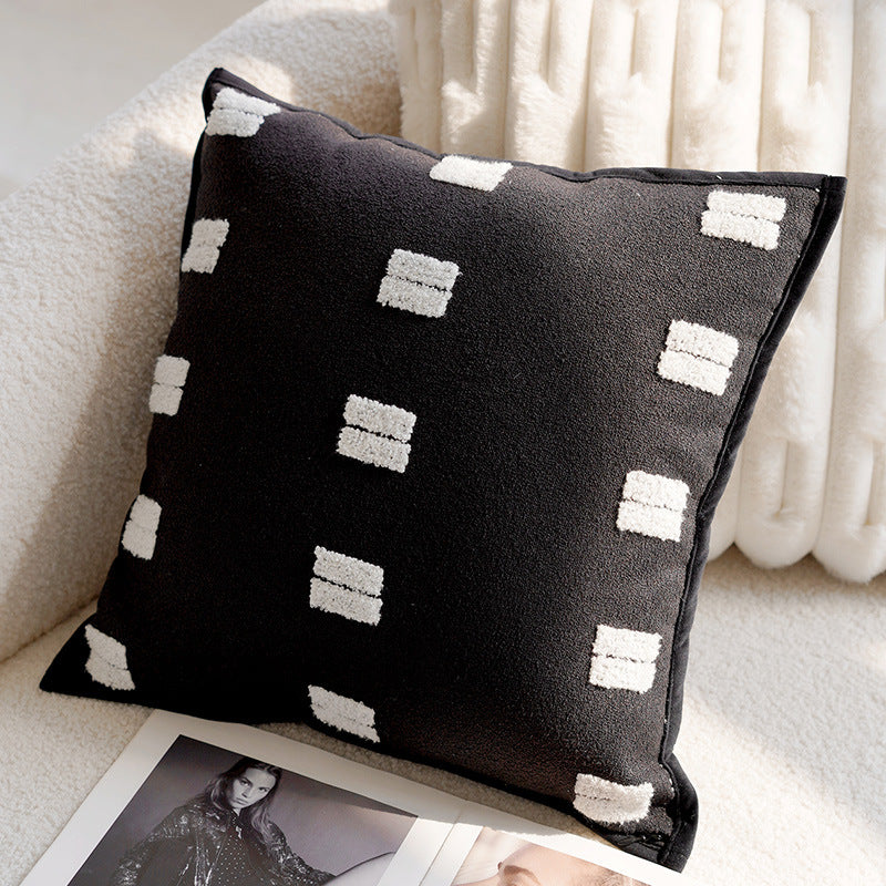 Retro Pony Embroidered Pillow Cover – Nordic Luxury Sofa Cushion – No Insert