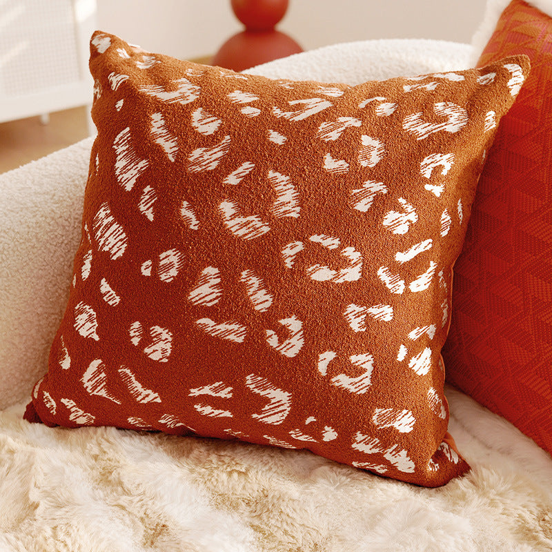 French Style Light Luxury High-End Black Living Room Sofa Cushion Vintage Cushion Rose Red Bay Window Cushion Lumbar Pillow