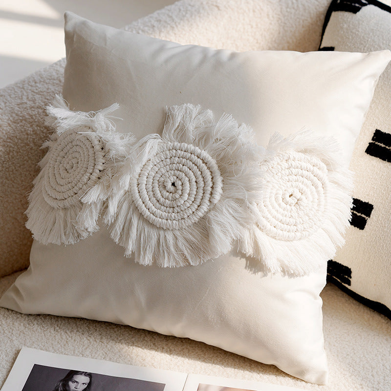 Retro Pony Embroidered Pillow Cover – Nordic Luxury Sofa Cushion – No Insert