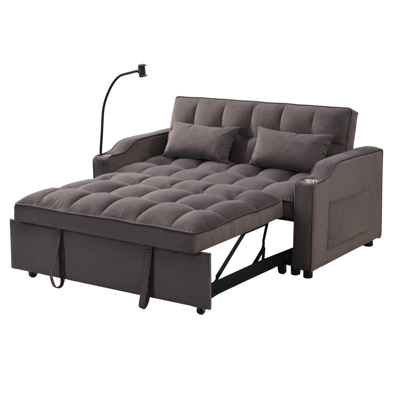 Sofa Bed with Trundle Charcoal Grey