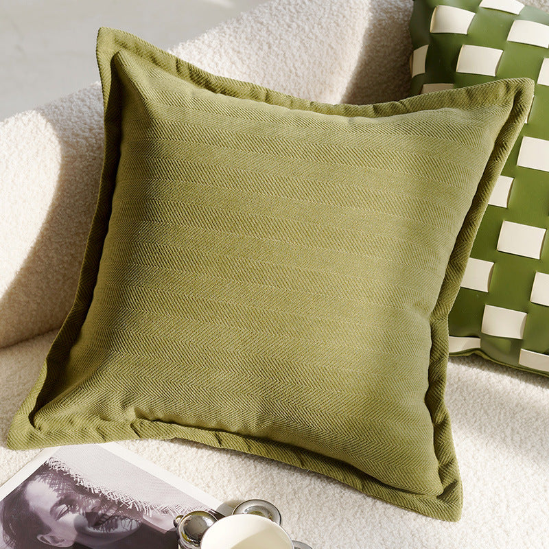 Green Bird Luxury Living Room Cushion Office Pillow Cover Pillowcase Homestay Sofa Waist Pillow Bay Window Cushion Bed