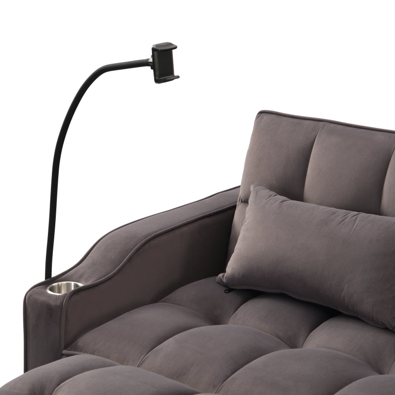 Sofa Bed with Trundle Charcoal Grey