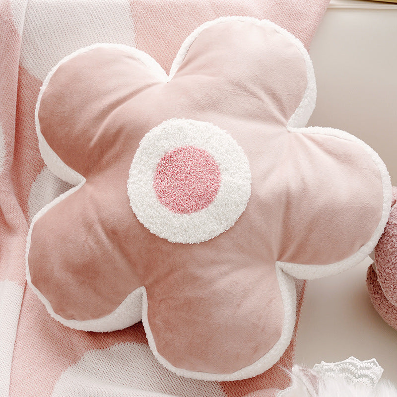 Pink Pastoral Pillow Cover – French Cream Style Cushion for Sofa or Bed – No Insert