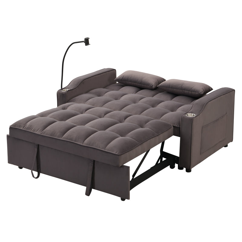 Sofa Bed with Trundle Charcoal Grey