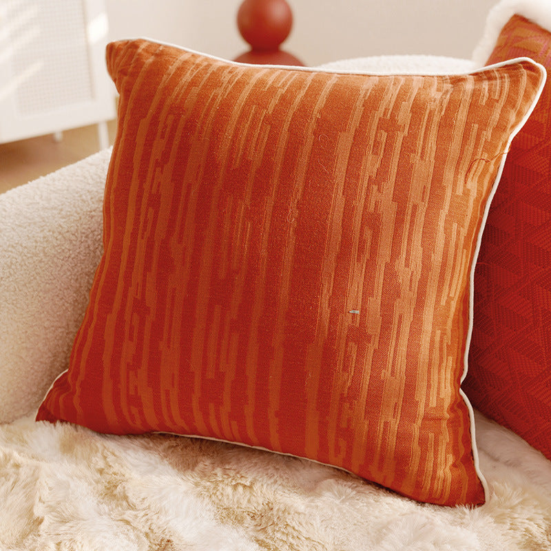 French Style Light Luxury High-End Black Living Room Sofa Cushion Vintage Cushion Rose Red Bay Window Cushion Lumbar Pillow