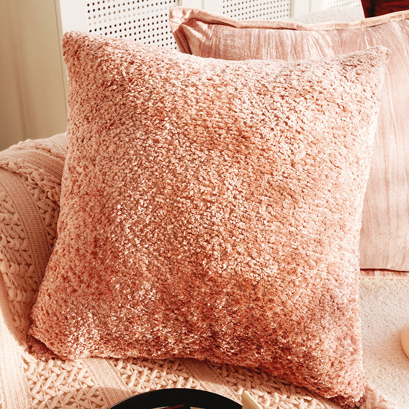 Red & Pink French Retro Pillow Cover – High-End Sofa Cushion – No Insert