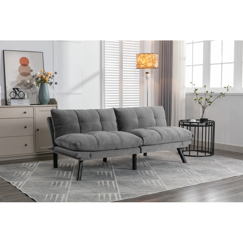 Light Grey Convertible Folding Modern sofa Bed