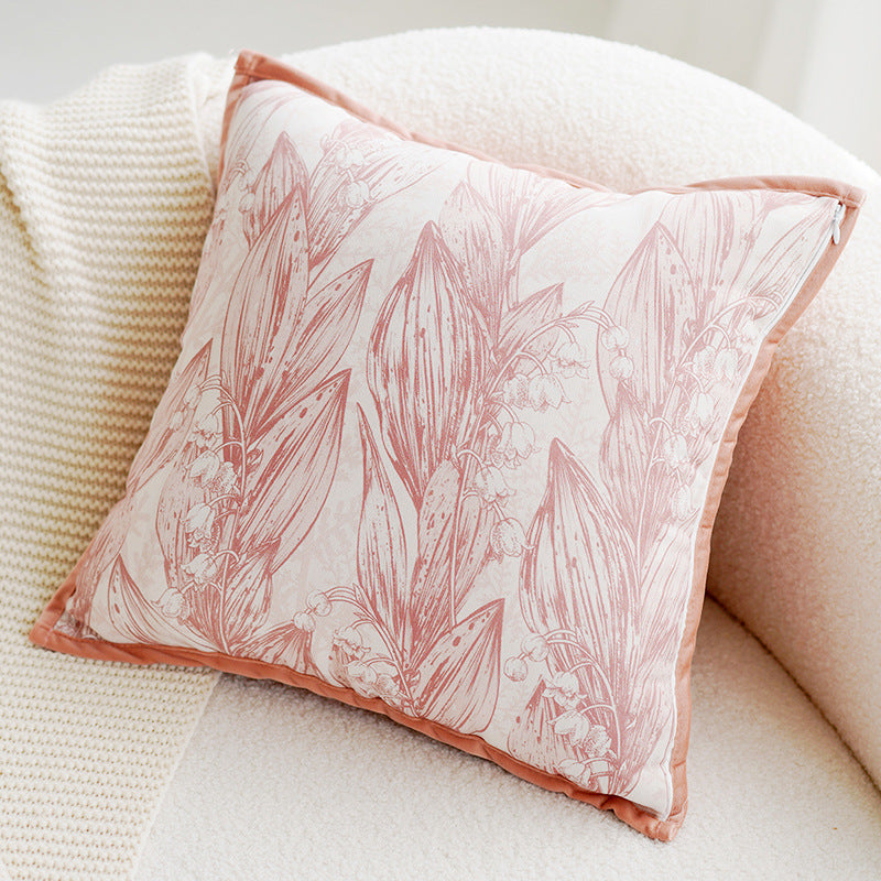 Pink Velvet Throw Pillow – Round Floor Cushion for Girl’s Room or Living Room-No insert