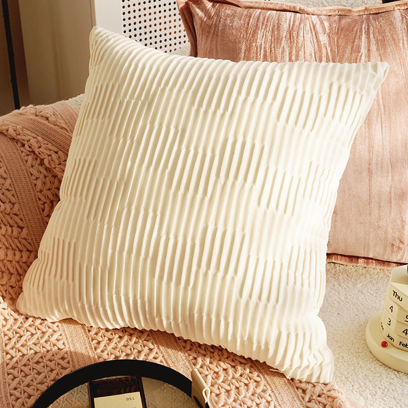 Red & Pink French Retro Pillow Cover – High-End Sofa Cushion – No Insert