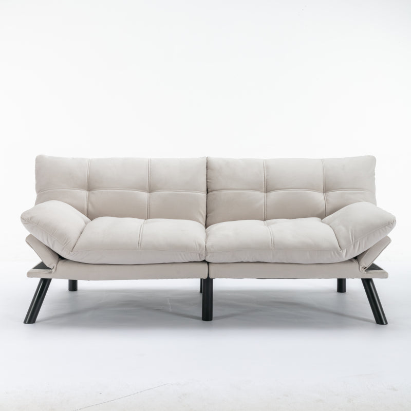Light Grey Convertible Folding Modern sofa Bed