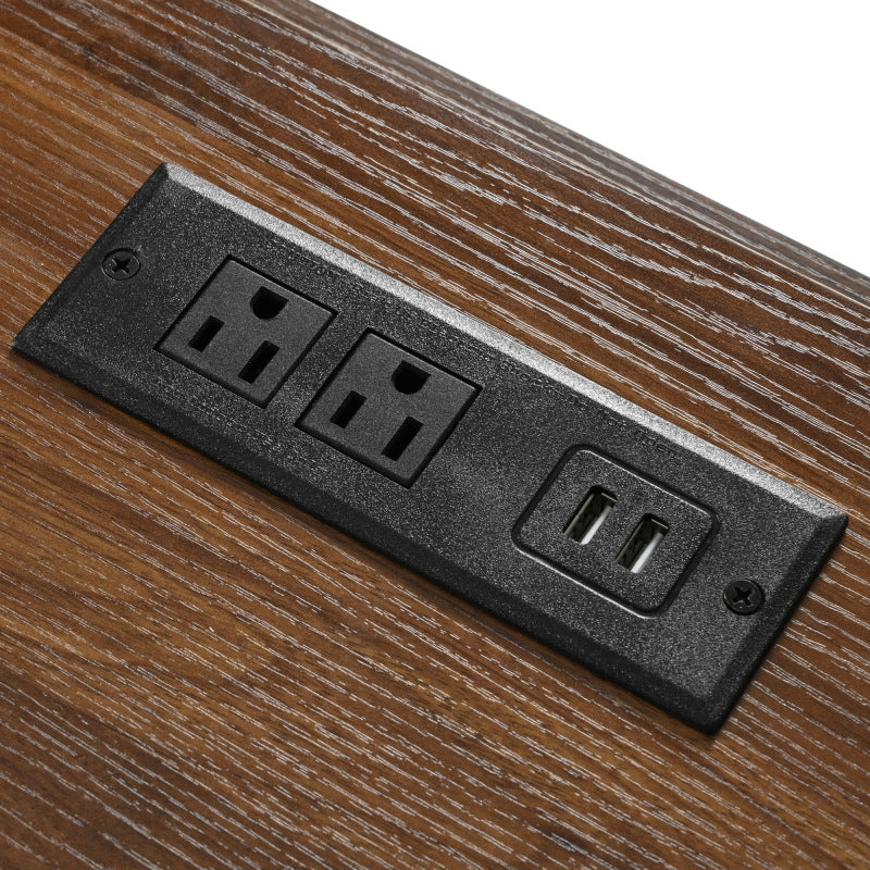 Black Rolling Kitchen Cart - 53.7" Island with Barn Doors & Storage