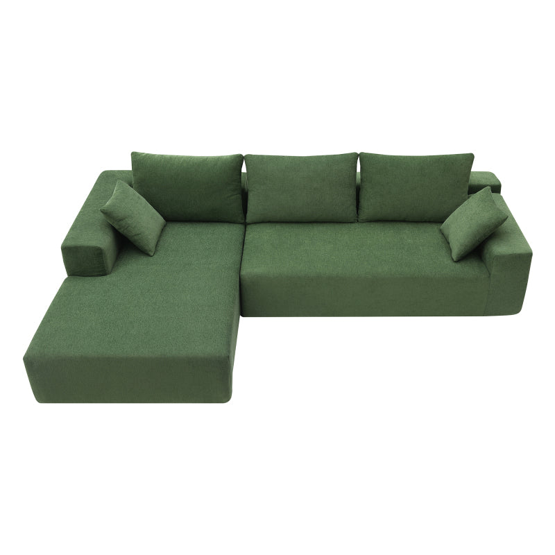 109" Modular L-Shape Sectional Sofa Set - 2PC Living Room Couch, Cream