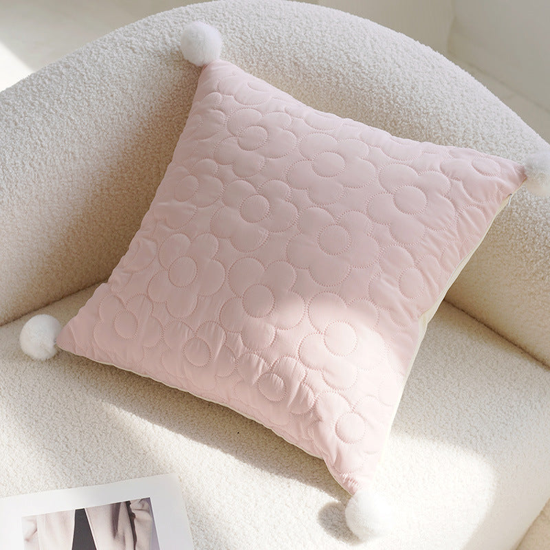 Green & Cream Wind Chime Pillow Cover – Cozy Sofa/Window Cushion – No Insert